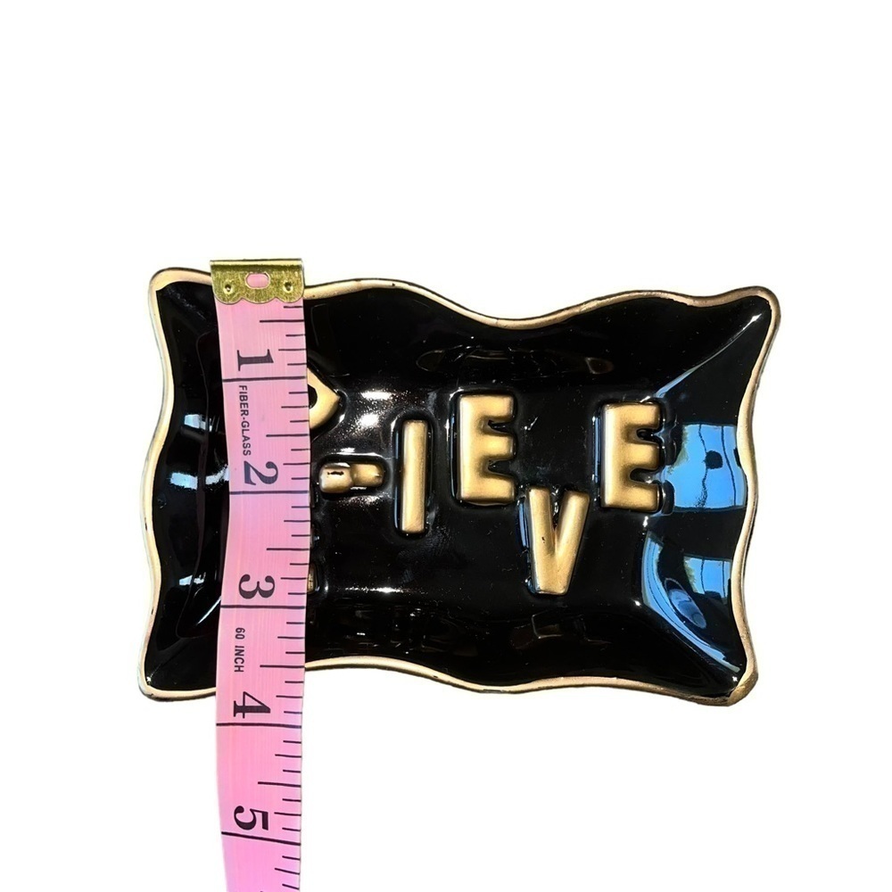 Believe Black & Gold Ring Jewelry Tray - Picture 5 of 5